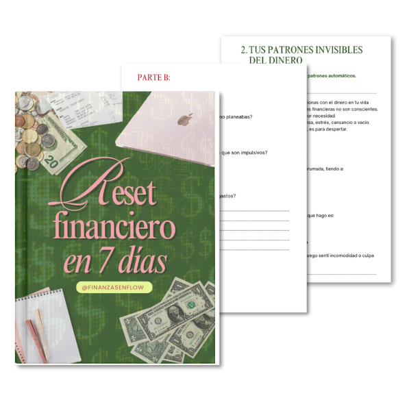 Ebook Reset Financiero en 7 Días con páginas de ejercicios
